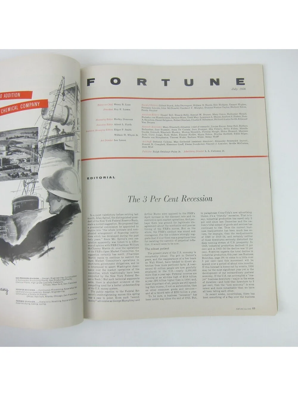 Vintage FORTUNE Magazine July 1956 Ford Cadillac Chrysler Kaiser Aluminum Ads